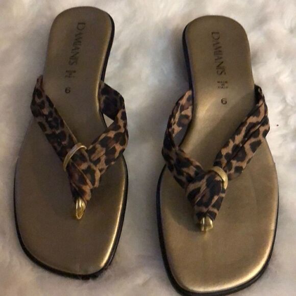 Damianis -made in Italy animal print sandals. Size 6 - Picture 3 of 4